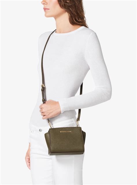 black mini selma michael kors|selma mini crossbody bag.